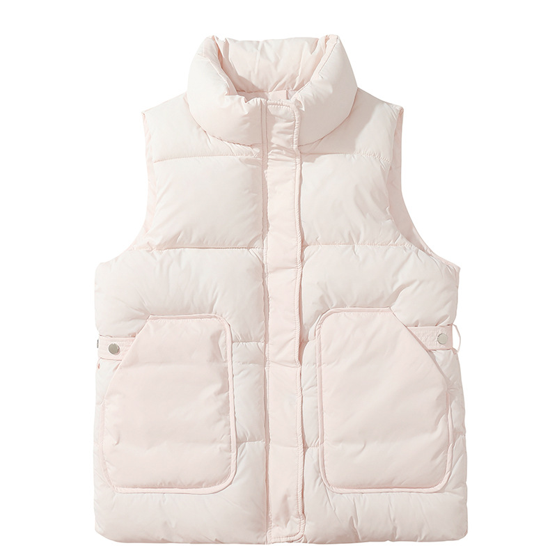 Gran chaleco de algodón de plumón para mujeres otoño y invierno corto grueso ropa de pan nuevo chaleco coreano chaqueta de caballo chaqueta de moda