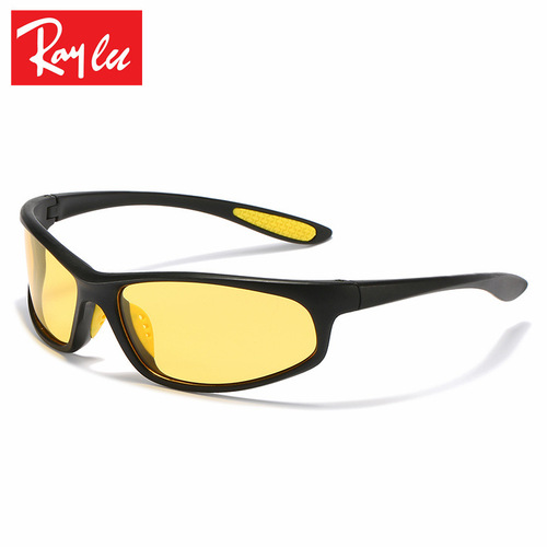 Junlai Outdoor Sports Glasses D185 Cycling Windshield Night Vision Sunglasses Cross-border New Men's and Women's Polarized Sunglasses