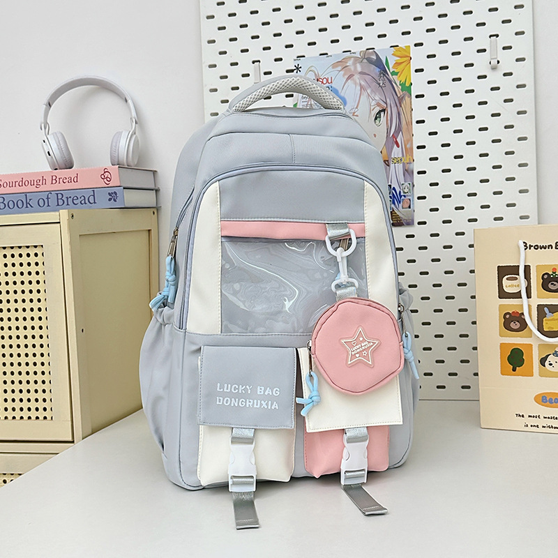 Linda mochila escolar para estudiantes de gran capacidad nueva mochila para estudiantes de secundaria y universitarios