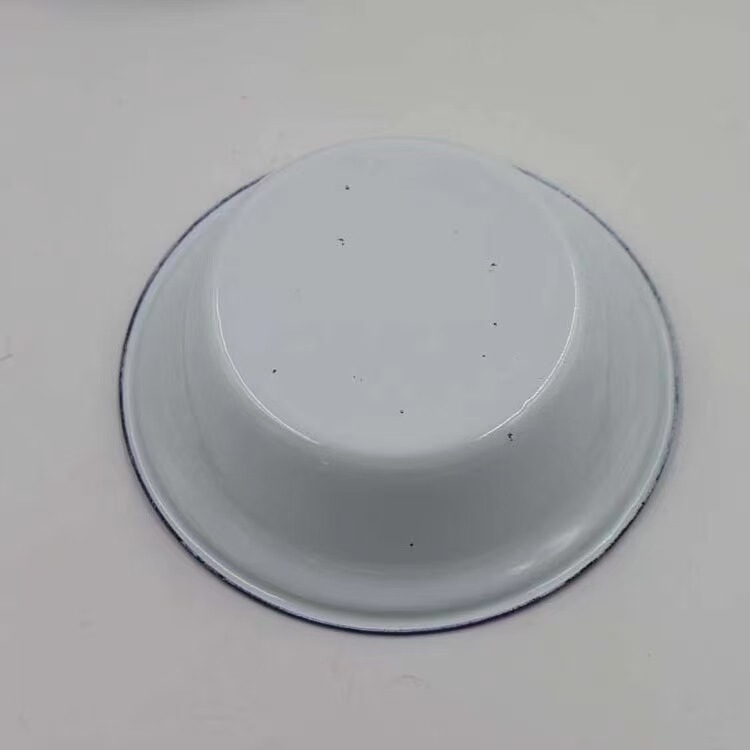 搪瓷碗红色平边盆复古汤盆饭盆餐厅用浅盆面碗市井火锅串串蒸菜碗|undefined