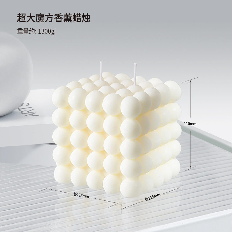 40 velas de aromaterapia de arte de estilo nórdico, modelos calientes, líneas hechas a mano, velas creativas geométricas blancas