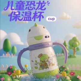 新款儿童保温杯316食品级不锈钢婴儿宝宝吸管杯百货礼品水杯批发