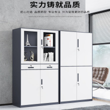 双节文件柜钢制办公柜资料收纳铁皮柜档案柜矮柜家用储物书柜拆装