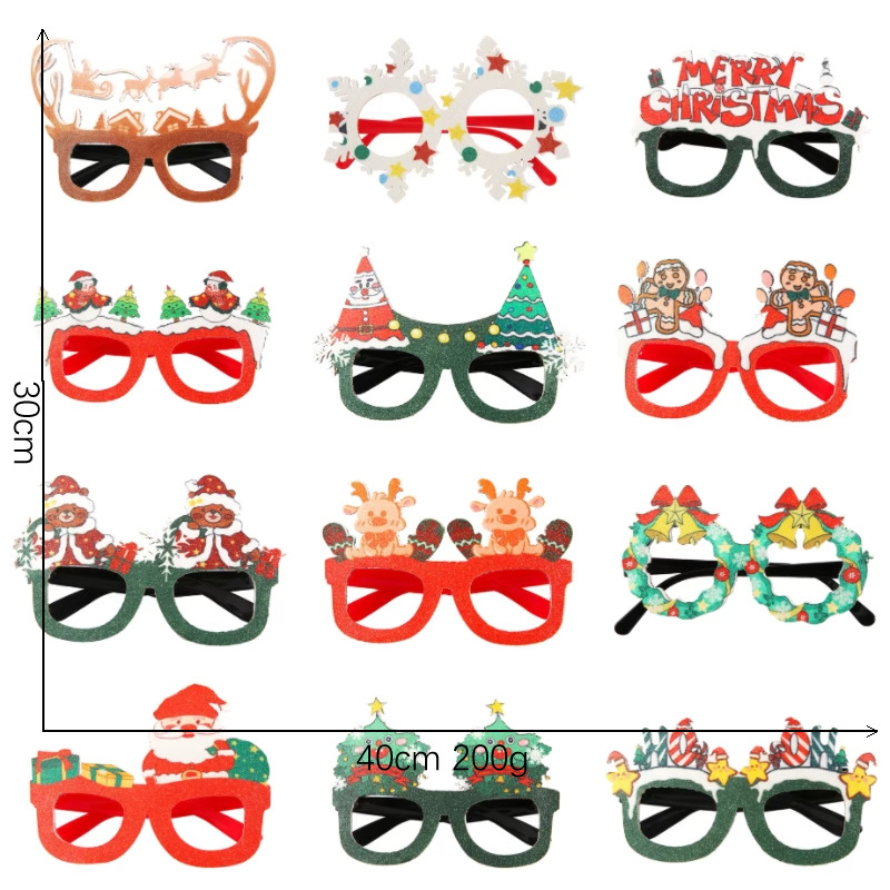 Nueva Navidad diadema gafas marco Halloween Día de San Valentín gafas de Santa Claus gafas Fiesta de Navidad