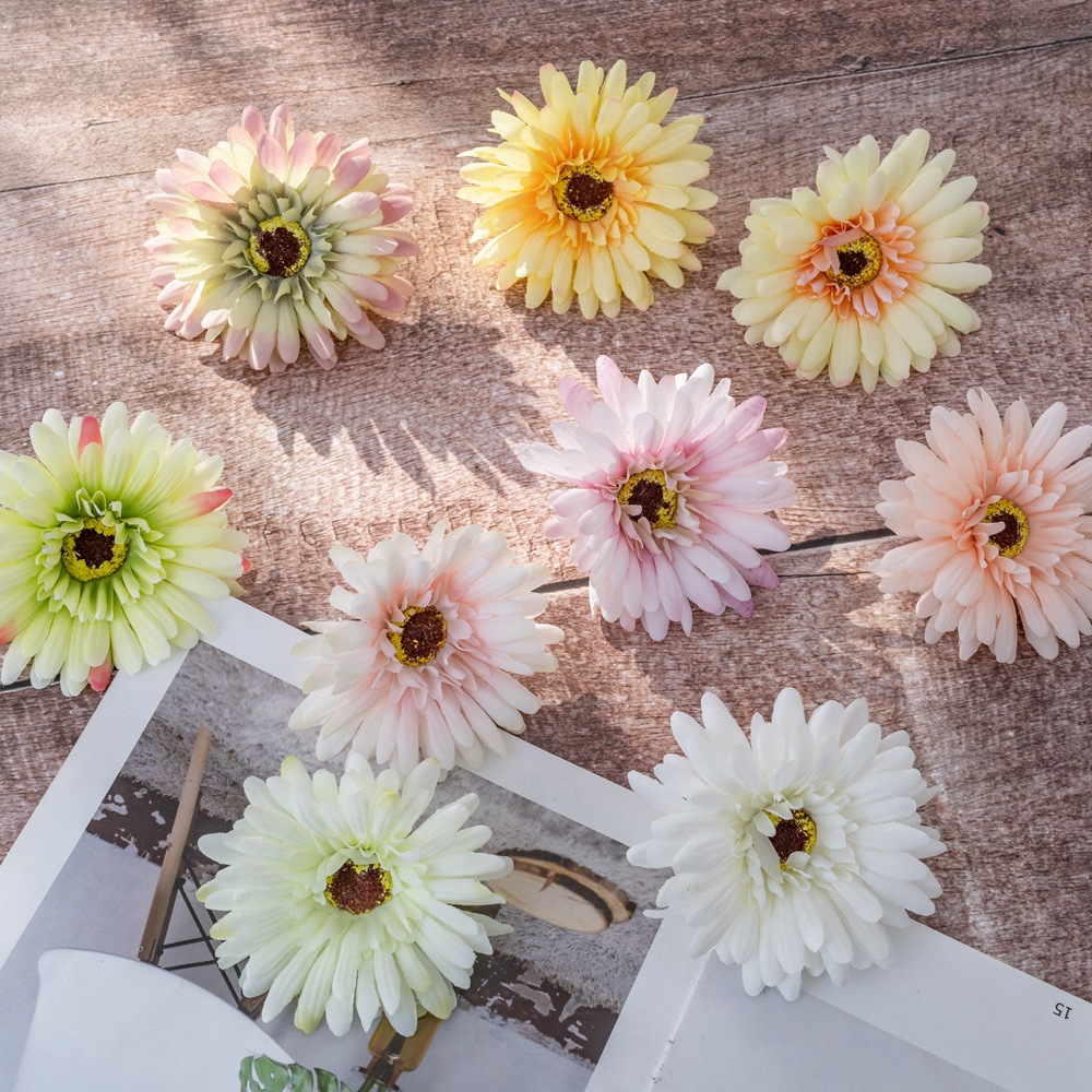 廠家非洲菊花頭INS仿真花家居裝飾婚慶手捧花牆植物假花DY1-3338