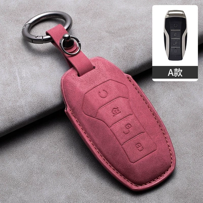Byd Retro Key Cover Dolphin: Car key bag - byd-model-a-red-set-ring-buckle