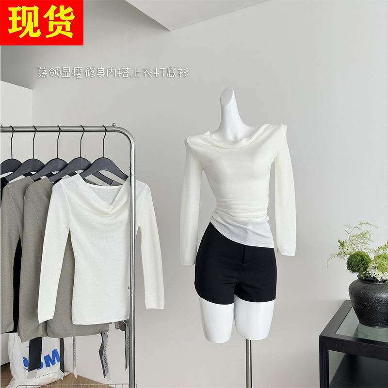Good Morning Fan Fan's Delicate Water-Soluble Wool ~ Super Love Swing Collar Knitted 100 Sheep Wool Eight-Quarter Sleeve Top for Women in Autumn Good Morning Fan Fan's Delicate Water-Soluble Wool ~ Super Love Swing Collar Knitted 100 Sheep Wool Eight-Quarter Sleeve Top for Women in Autumn