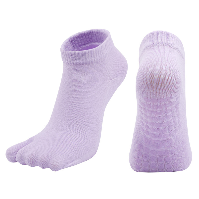 [Venta al por mayor de fábrica] calcetines de Yoga de cinco dedos calcetines de Baile todo incluido algodón peinado de cinco dedos Pilates Fitness calcetines deportivos