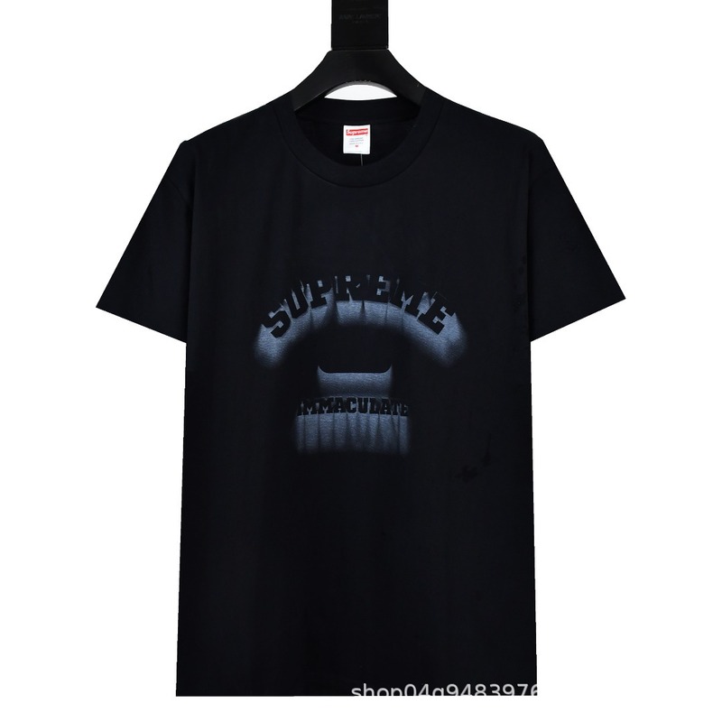 ヘビーウェイトクロスボーダー アメリカンファッション Supreme レタープリント Tシャツ BOX ラウンドネック 半袖 メンズ レディース ゆったり カジュアル Tシャツ 男女兼用|undefined