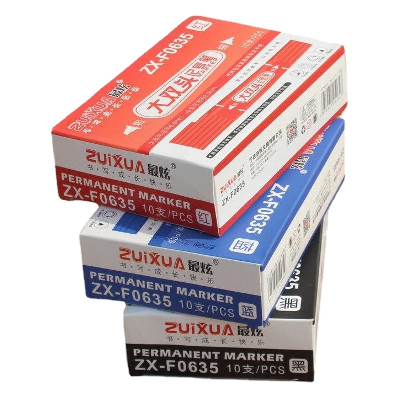 ZUIXUAN grande de doble cabeza grasa logística marcado pluma micrófono marcador pluma Qike cartel pluma papelería al por mayor