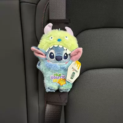 Shoulder Cover Stitch Car | Sürətlər qutusu və əl tormozu başlıqları - black-plush-shoulder-pads-green-monster-genuine-standing-stitch