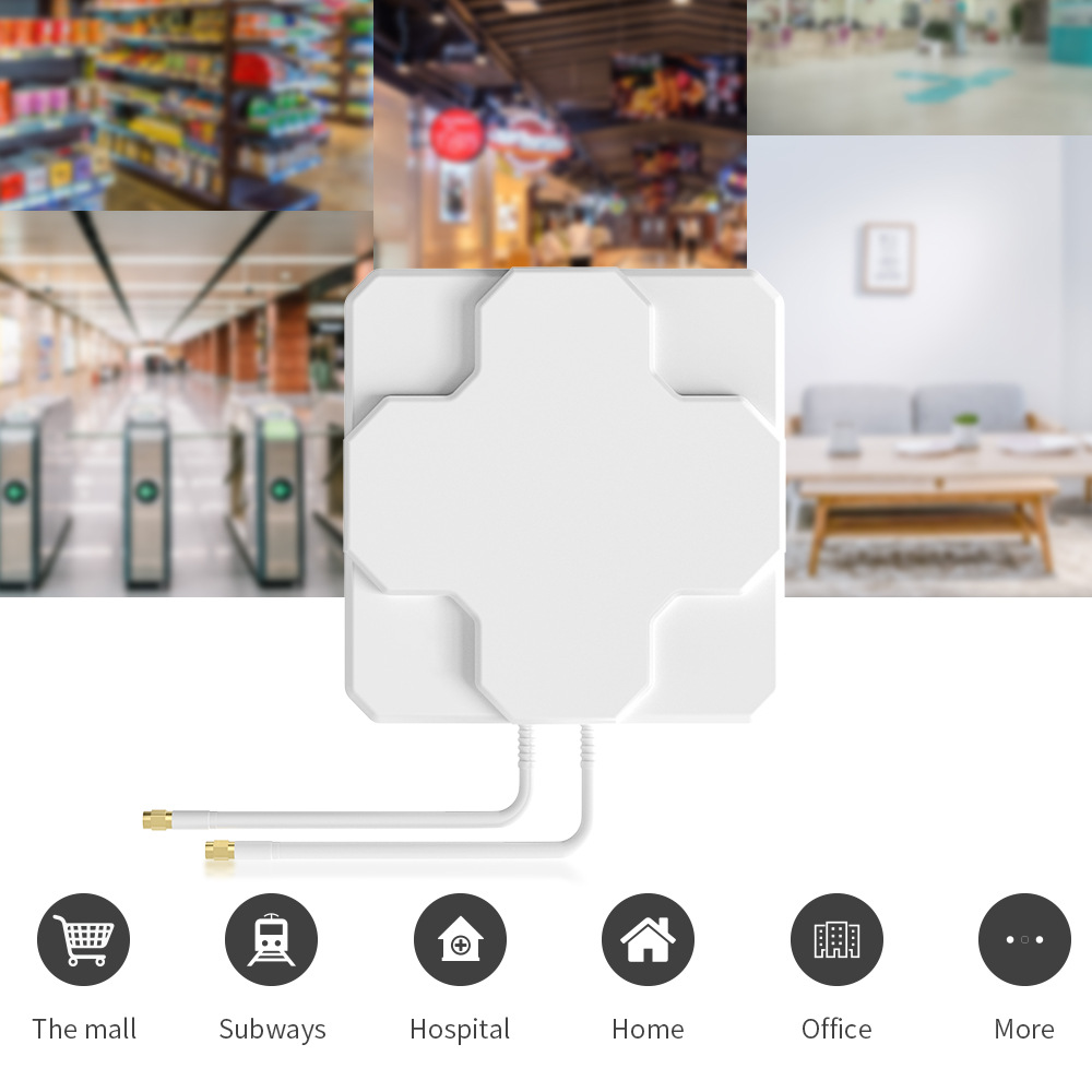 4G3GLTE室内外天线SMATS-9CRC9接口高增益路由器天线IP67防水