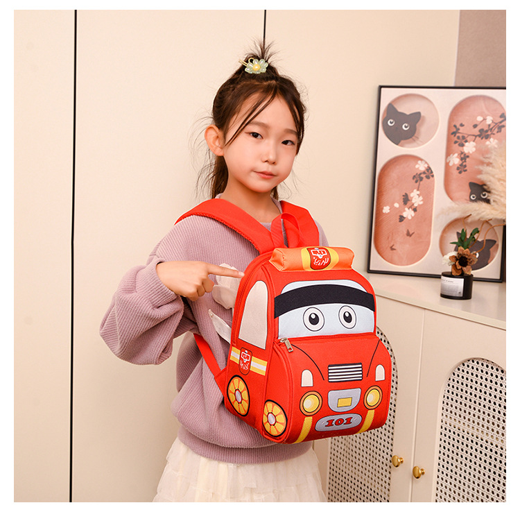 Unisexo Grande Nylon Dibujos Animados Lindo Cuadrado Cremallera Mochila Con Cremallera display picture 1