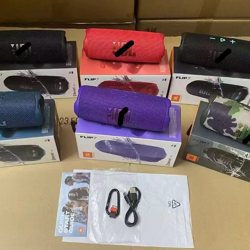 Foreign Trade Flip7 Steel-Printed Kaleidoscope 7 Portable Wireless Bluetooth Speaker with Heavy Bass Outdoor Mini Speaker