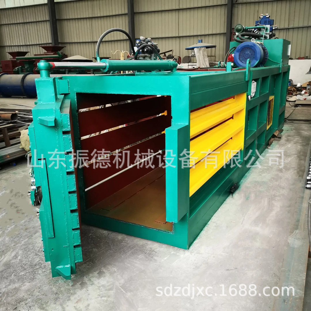 易拉罐金属卧式液压打包 油漆桶废纸打包机 硬纸壳垃圾卧式打包机