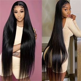 ���˼ٰl�L�^��Straight Lace Frontal  Human Hair Wig4 by 4