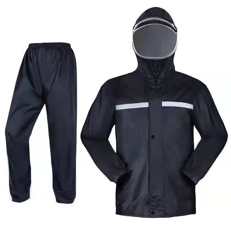 Oxford chaqueta de lluvia conjunto de pantalones de lluvia tormentas de todo el cuerpo tipo de moda para adultos al aire libre ropa de lluvia de trabajo
