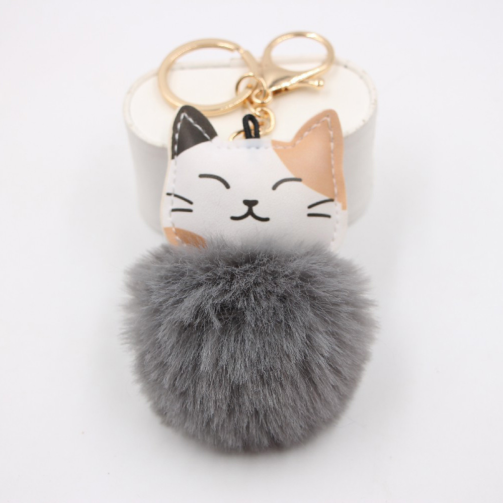 Cute Little Cat Key Chain Pendant School Bag Purse Plush Pendant Jewelry display picture 11