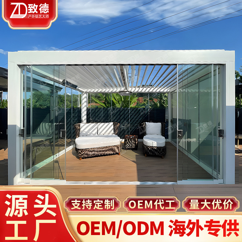 Corridor Pavilion Garden Villa Beach Outdoor Villa Area Climbing Rack Hexagonal Pavilion Blower-leaf Pavilion Aluminum Alloy Pavilion
