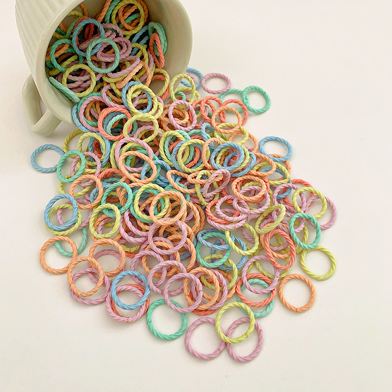 6 # cincin spiral warna krim [100 buah]