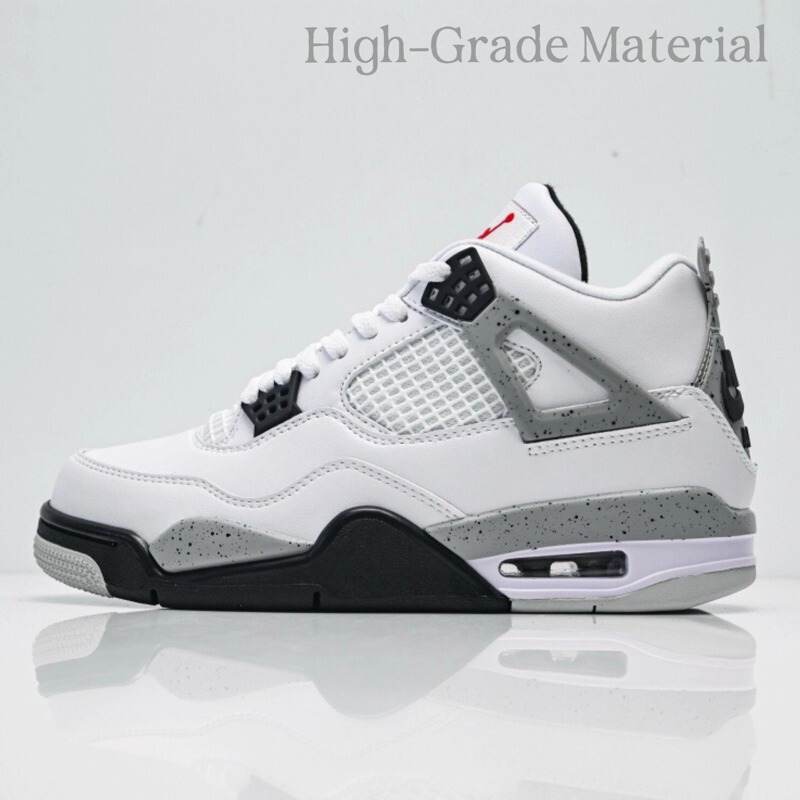 Aj4 Basketball Shoes in White, Green, Black, Yellow, Red, and Blue, Classic Models of Jordan 4 Mid-Top Casual Sports Shoes for Men and Women