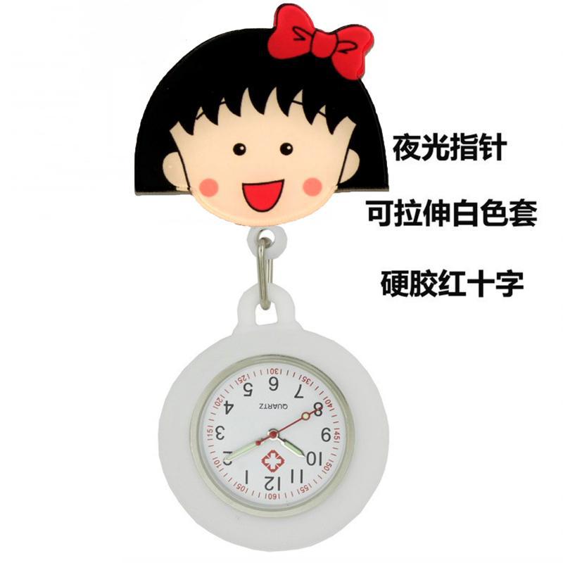Reloj de enfermera de estiramiento multifuncional luminoso fuerte reloj colgante reloj electrónico digital retráctil de dibujos animados lindo clip cronómetro reloj de bolsillo