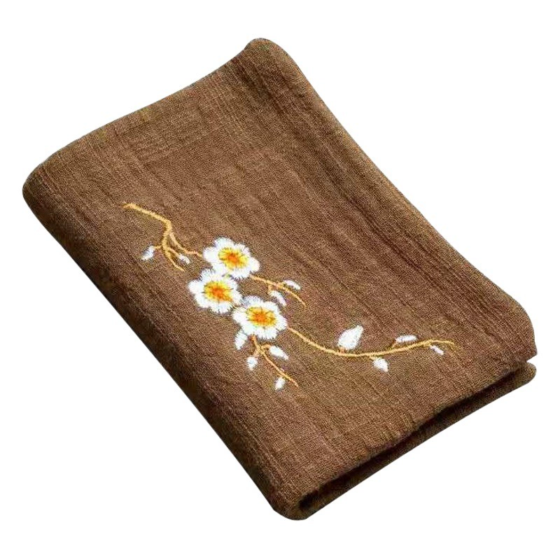 Оптовая Продажа с фабрики из хлопка и льна кухонное полотенце чайный сервиз чистая впитывающая чайная ткань винтажная вышивка печать утолщенное кухонное полотенце печать