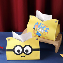 小黄人纸巾盒多功能卫生纸盒餐巾纸客厅卧室桌面收纳盒家用卡通