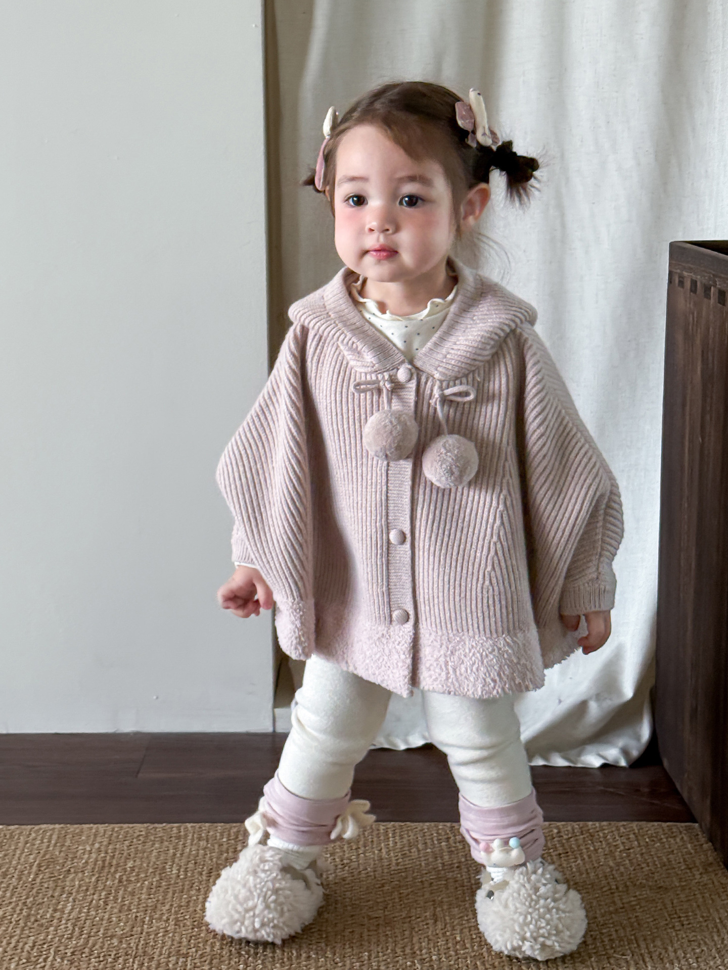 Sugar Pear ropa infantil camiseta de niña otoño invierno 2025 nuevo medio cuello camiseta de base para niños chaqueta ropa de bebé image 4