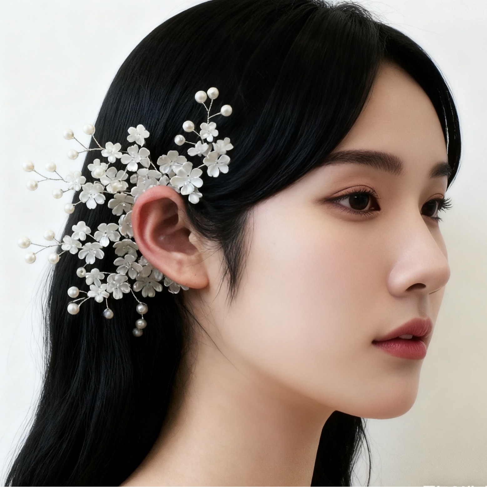 Sweet Fairy Style Pearl Flower Pierced Earrings, Elegant Ladylike Elegant, Fresh and Girly Earrings New Style