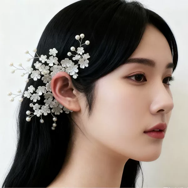 Sweet Fairy Style Pearl Flower Pierced Earrings, Elegant Ladylike Elegant, Fresh and Girly Earrings New Style
