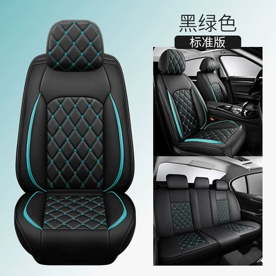 GM full bag full leather | Universal seat cover - black-green-standard-edition