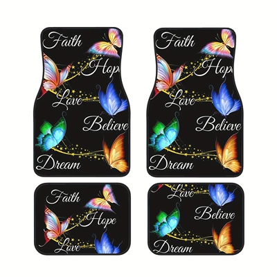 Avtomobil döşəmə paspasları — Amazon a generation of hair - halloween-car-floor-mats-10-33444468cm-two-pairs-four-pieces-in-total
