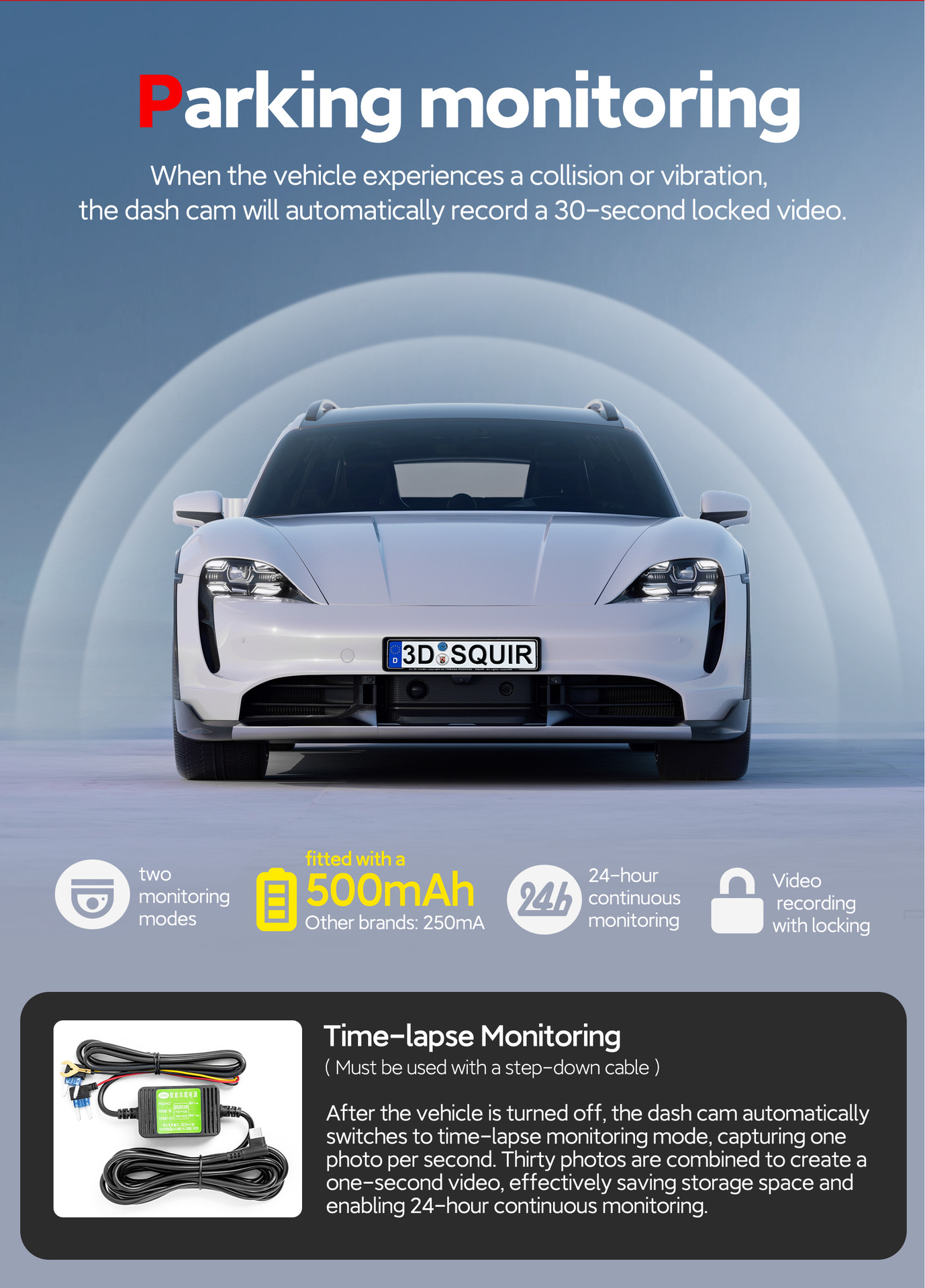 2025 New Driving Recorder 4K High-Definition Adas+Bsd Early Warning Wifi Interconnect Driving Recorder in Stock