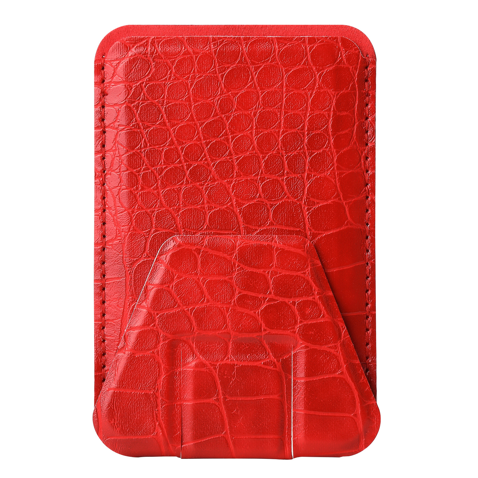 Funda para teléfono con diseño de cocodrilo en stock, con soporte magnético para tarjetas, adhesivo magnético súper fuerte, portátil para escritorio.