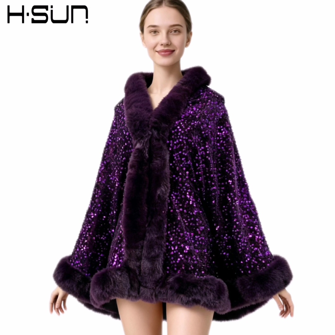 2026 invierno y otoño con un pequeño hombro de hombro europeo y americano callejera con una capa de cuello de lana de color sólido de luces de moda