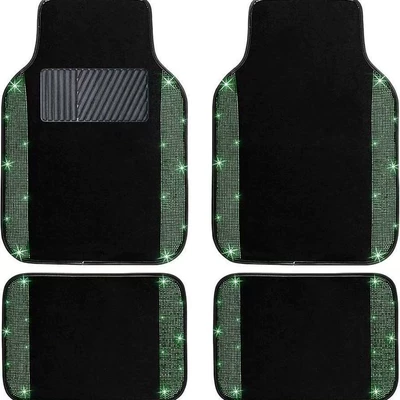 Avtomobil döşəmə paspasları — dirt-blocking mats, available for dropshipping - sequin-style-7-3344cmrear-row-two-piece-setcrystal-velvet