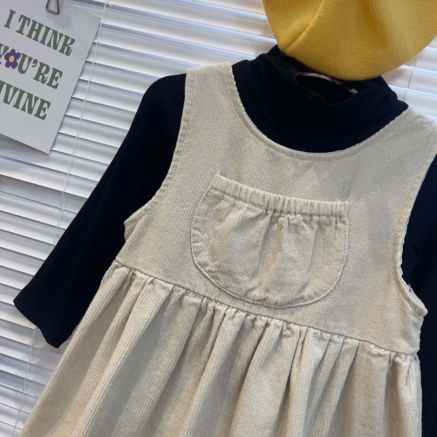 2023 Koreaanse versie vest basis shirt tweedelig voor meisjes en baby's, dames schatset rok 23035_voghion.com