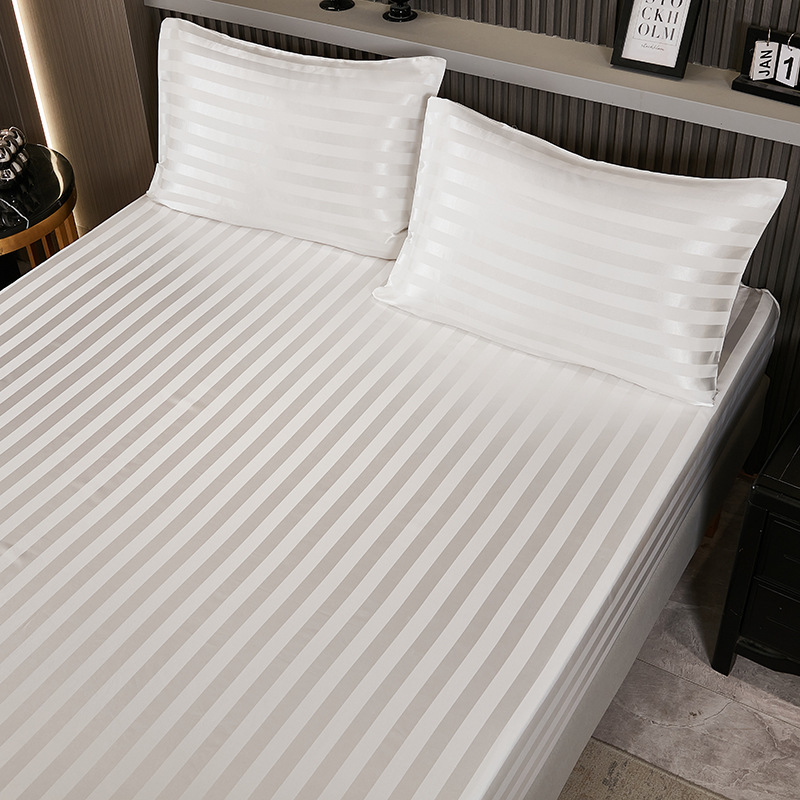 Cross-border Satin Mattress Three-piece Set Foreign Trade Silk Bedspread Pillow Case Large Double Amazon Mattress Protective Cover