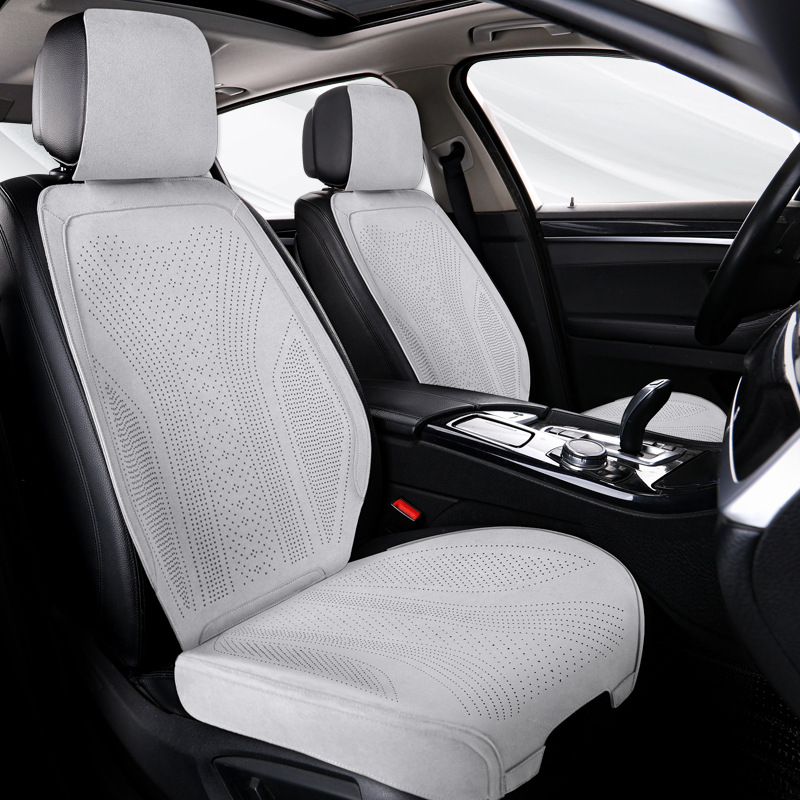 25 new suede car seat cushion four seasons universal Rams breathable summer seat cushion half package car cushion seat cover