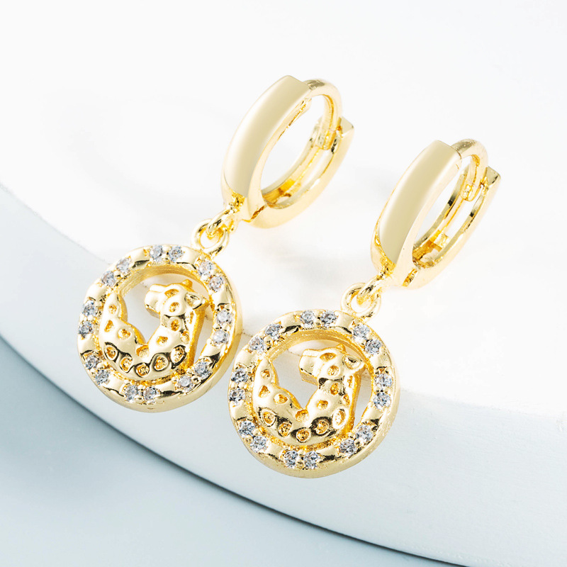 wholesale jewelry hollow owl leopard squirrel copper earrings Nihaojewelrypicture4