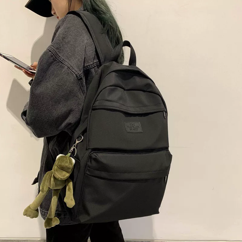 Capacious backpack, brand shoulder bag, Korean style, for teenagers, for students