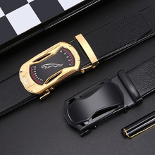 抖快音手主播推荐四方扣皮带黑跑车PVC腰带4.0自动扣皮带厂家直供