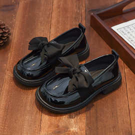 小皮鞋女童公主鞋软底洋气儿童黑色单鞋小学生表演出舞蹈鞋学院风