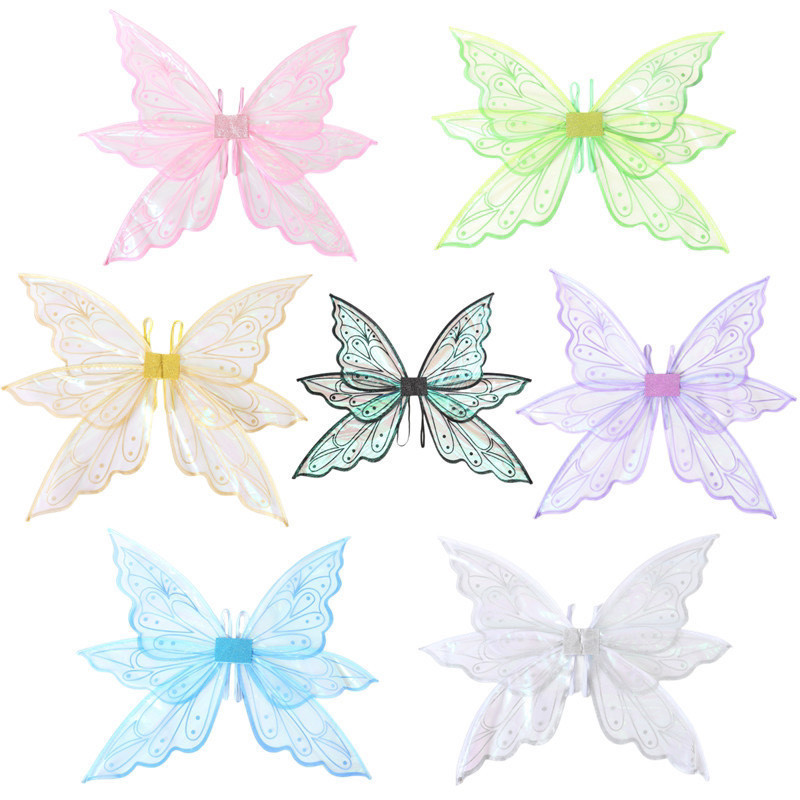 Festival performance elf wings transparent elf costume forest style…