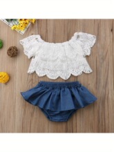 P 97510 Baby Girl Lace Trim Outfit Ůͯ��װ ����ѷ�羳ŷ