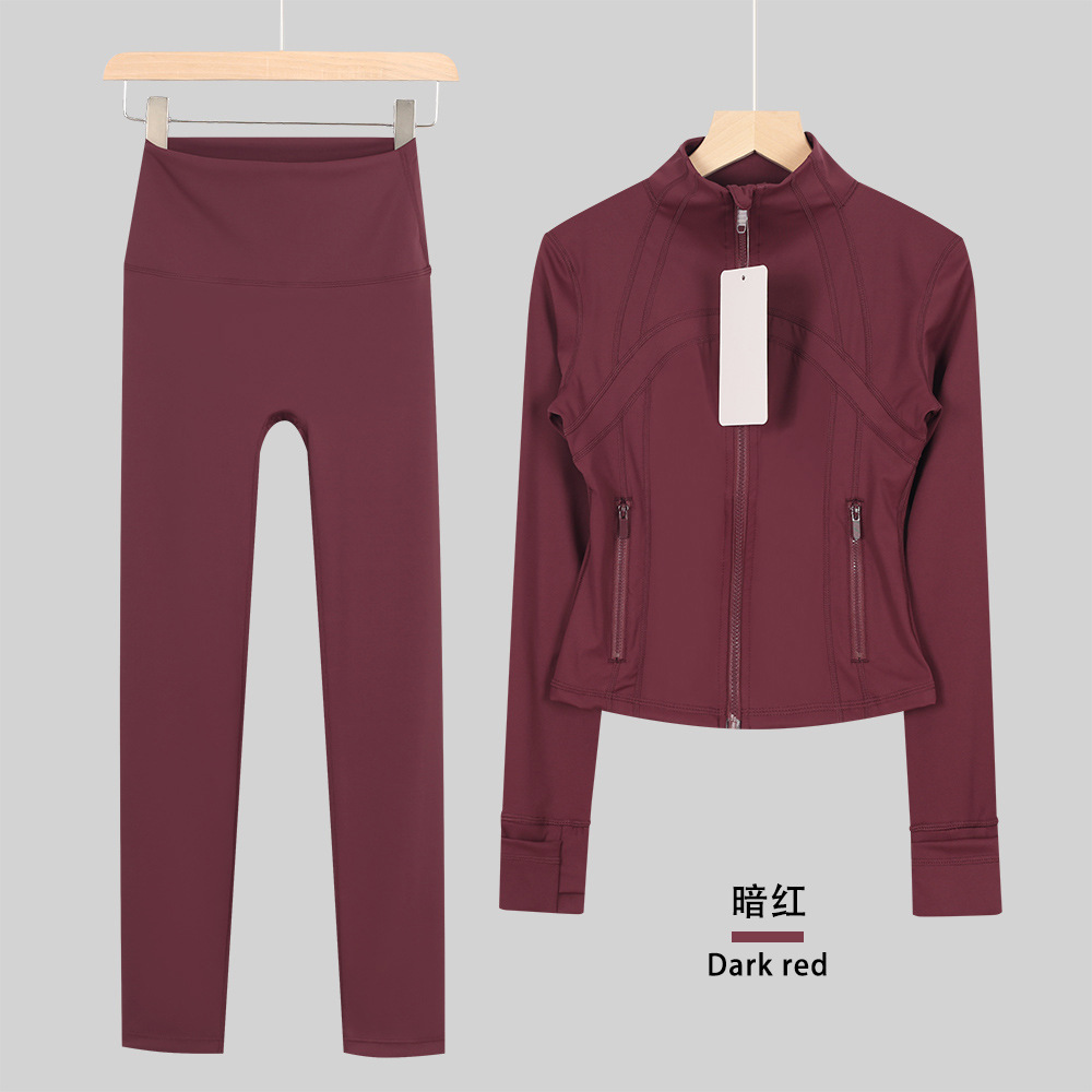 Lululacie chaqueta de cuello corto de nueve puntos chaqueta deportiva DF chaqueta chaqueta chaqueta de manga larga ropa de yoga de fitness para mujeres