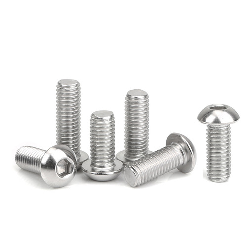 304 stainless steel semi-round head pan head hexagon socket screw ISO7380 bolt machine screw M2M3M4-M16