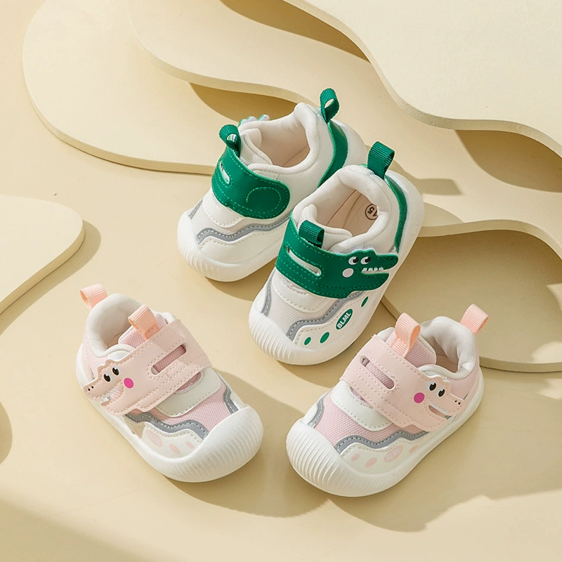 Новые весенние брелок 2024 года, Женская Нескользящая износостойкая обувь для малышей, Мужская дышащая детская обувь с мягким низом, сетчатая обувь, оптом