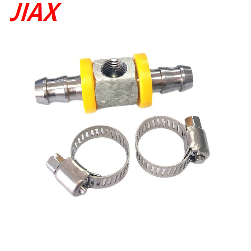Piezas de automóvil modificadas para medidor de presión de combustible 3/8 manguera tipo t conector de púa T orificio lateral 1/8NPT